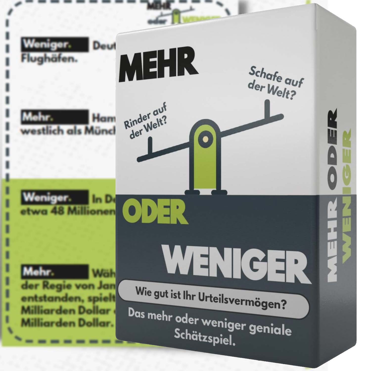 Schätz-Spiel „Mehr oder weniger?“